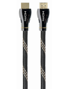CABLE HDMI 2.1 8K 60HZ GEMBIRD CCBP-HDMI8K-3M PREMIUM TRENZADO ETHERNET 3M NEGRO