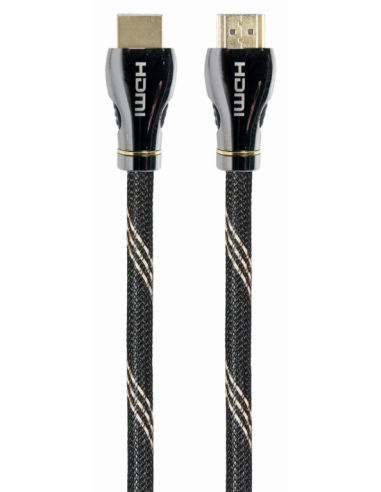 CABLE HDMI 2.1 8K 60HZ GEMBIRD CCBP-HDMI8K-3M PREMIUM TRENZADO ETHERNET 3M NEGRO