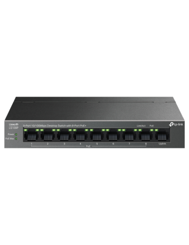 SWITCH TP-LINK LS109P 9 PUERTIOS 10/100 8 PUERTOS POE+