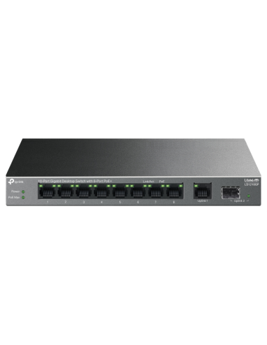 SWITCH TP-LINK LS1210GP 8 PUERTOS 10/100 CON 2 PUERTOS GIGA NO POE