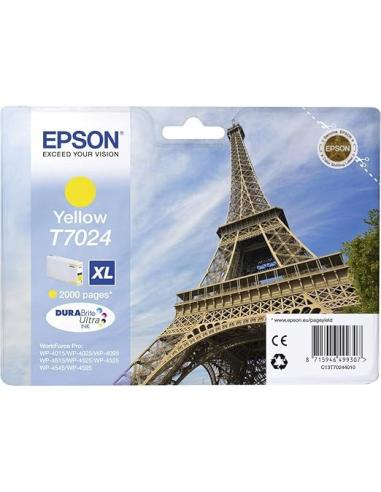 TINTA EPSON T7024 AMARILLA WORKFORCE WP 4000 / 4500 ALTA CAPACIDAD / P/N: T702440