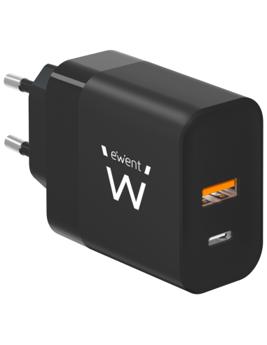CARGADOR MOVIL EWENT RAPIDO USB-C/A 45W
