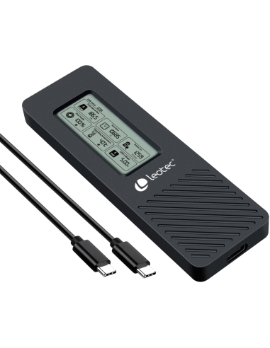 CARCASA HDD LEOTEC M.2 NVME CON PANEL LCD