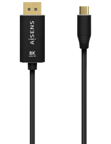 CABLE CONVERSOR AISENS ALUMINIO USB-C A DISPLAYPORT 8K60HZ 0.8M