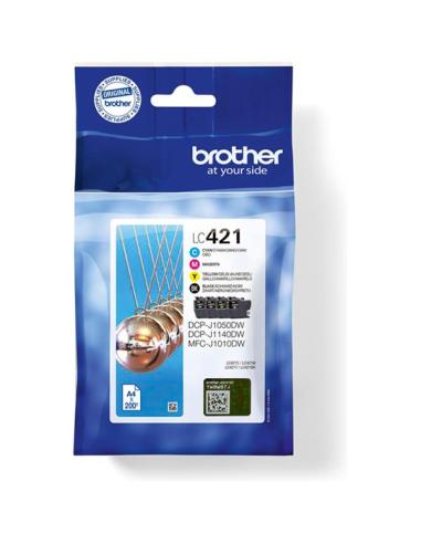 PACK TINTA BROTHER 4 COLORES / DCP-J1050DW / DCP-J1140DW / MFC-J1010DW / (LC421VAL)
