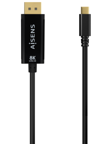 CABLE CONVERSOR AISENS USB-C A DISPLAYPORT 8K60HZ NEGRO 0.8M