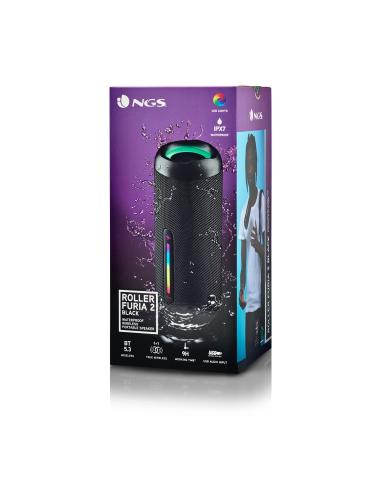 ALTAVOZ NGS PORTATIL ROLLER FURIA2 BLACK BT 30W FM IPX7 USBAUX IN