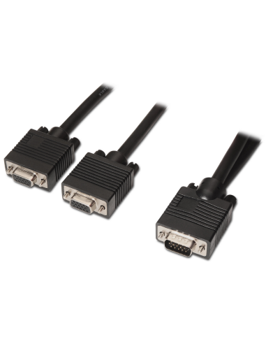 CABLE AISENS BIFURCADOR SVGA HDB15/M-2XHDB15/H NEGRO 45 CM