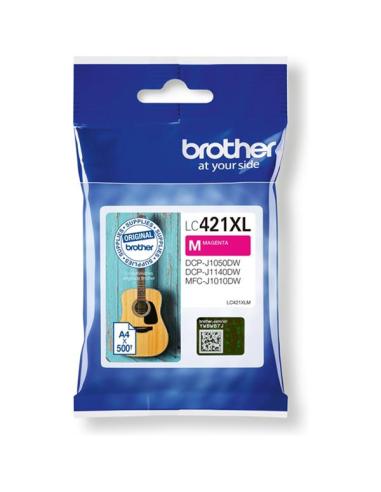 TINTA BROTHER MAGENTA ALTA CAPACIDAD / DCP-J1050DW / DCP-J1140DW / MFC-J1010DW / (500 PAG.) (LC421XLM)