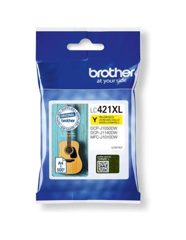TINTA BROTHER AMARILLA ALTA CAPACIDAD / DCP-J1050DW / DCP-J1140DW / MFC-J1010DW / (500 PAG.) (LC421XLY)