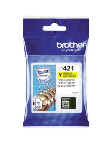 TINTA BROTHER AMARILLA / DCP-J1050DW / DCP-J1140DW / MFC-J1010DW / (200 PAG.) (LC421Y)