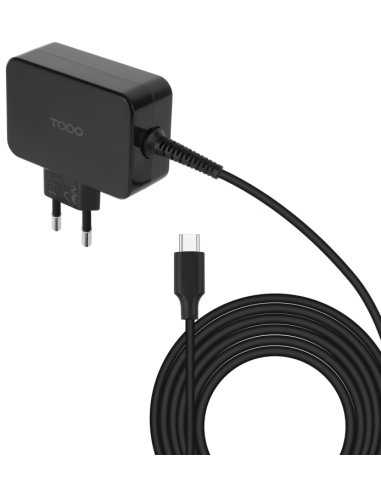 CARGADOR TOOQ PORTATIL GAN USB-C PD 45W NEGRO