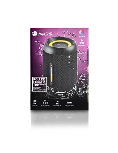 ALTAVOCES NGS PORTATIL COMPATIBLE CON BT IPX7 FURIA 2 TINY BLACK