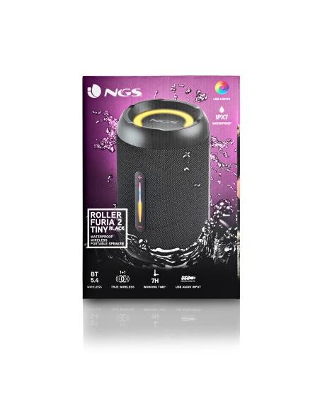 ALTAVOCES NGS PORTATIL COMPATIBLE CON BT IPX7 FURIA 2 TINY BLACK