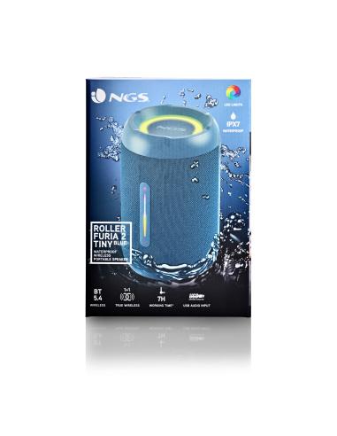 ALTAVOCES NGS PORTATIL COMPATIBLE CON BT IPX7 FURIA 2 TINY BLUE
