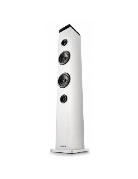 ALTAVOCES NGS BLUETOOTH TOWER SKYCHARMPRO 80W BTUSBOPTICAAUXMIC WHITE