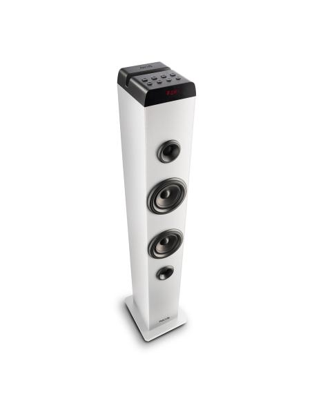ALTAVOCES NGS BLUETOOTH TOWER SKYCHARMPRO 80W BTUSBOPTICAAUXMIC WHITE