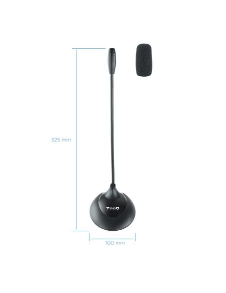 MICROFONO SOBREMESA TOOQ FLEXIBE NEGRO TQMM-213