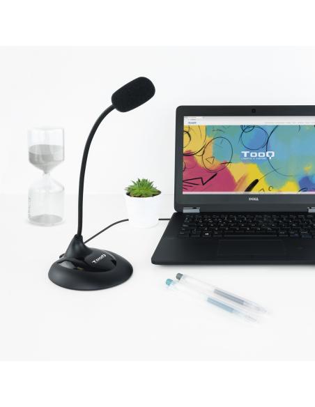 MICROFONO SOBREMESA TOOQ FLEXIBE NEGRO TQMM-213