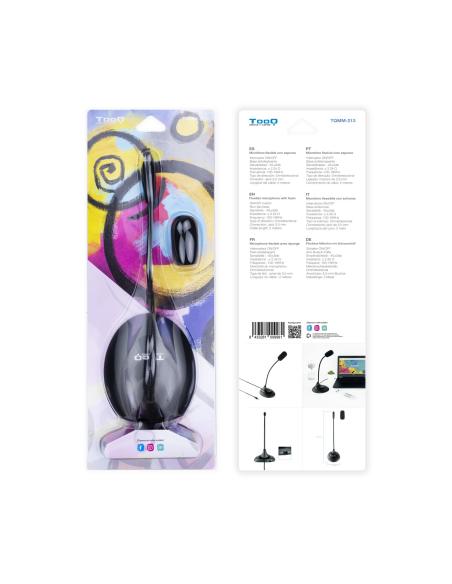 MICROFONO SOBREMESA TOOQ FLEXIBE NEGRO TQMM-213