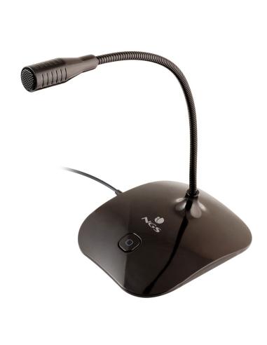 MICROFONO SOBREMESA NGS MS115 BOTON MUTE JACK 3.5MM