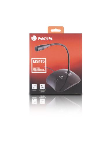 MICROFONO SOBREMESA NGS MS115 BOTON MUTE JACK 3.5MM