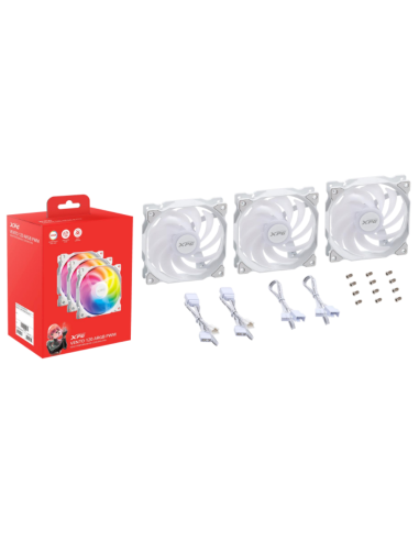 VENTILADOR CAJA XPG VENTO 120MM BLANCO RGB X3
