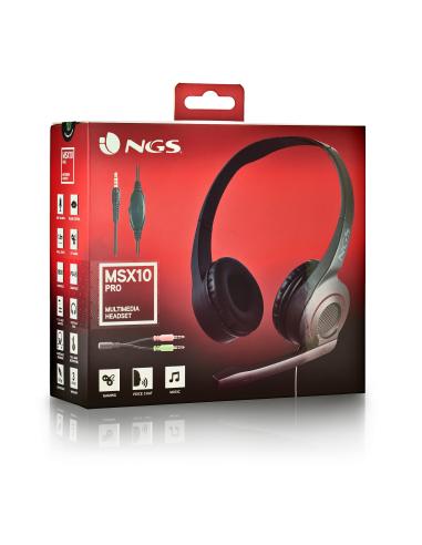 AURICULAR NGS CON MICROFONO MSX10PRO NEGRO CVOLUMEN