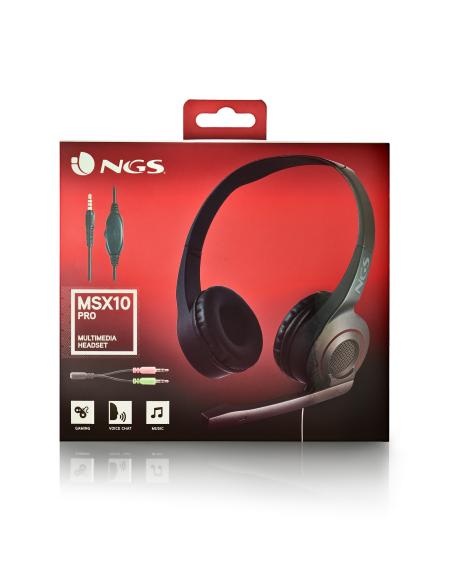 AURICULAR NGS CON MICROFONO MSX10PRO NEGRO CVOLUMEN