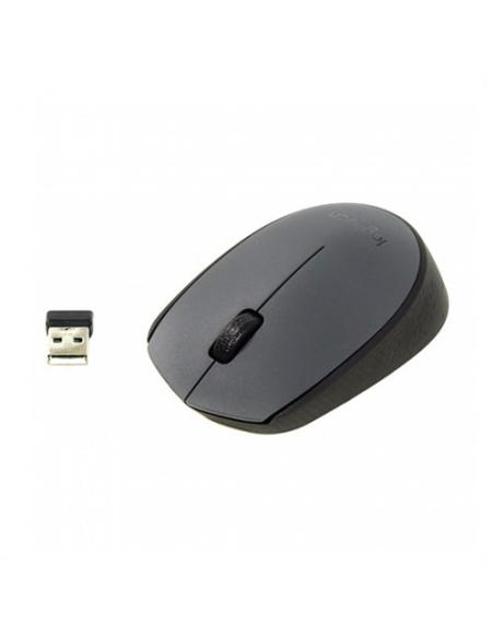 RATON LOGITECH WIRELESS M170 GRIS-NEGRO / 1000 DPI / 3 BOTONES / P/N: 910-004642