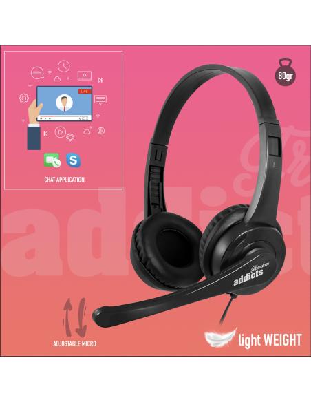AURICULAR NGS VOX505USB MICROFONO CONTROL VOLUMEN