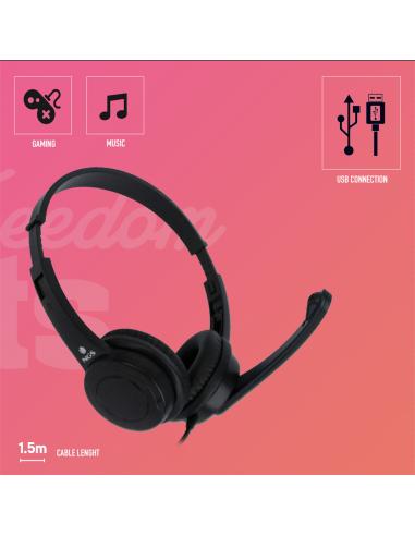 AURICULAR NGS VOX505USB MICROFONO CONTROL VOLUMEN