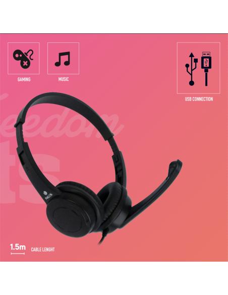AURICULAR NGS VOX505USB MICROFONO CONTROL VOLUMEN