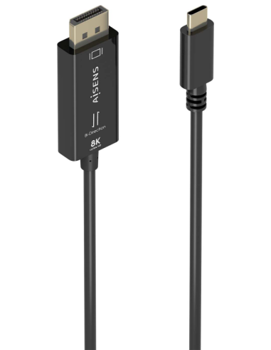 CABLE CONVERSOR AISENS BIDIRECCION USB-C A DISPLAYPORT 8K@60HZ 1.8M
