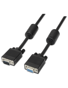 CABLE AISENS SVGA CON FERRITA HDB15/M-HDB15/H NEGRO 1.8M