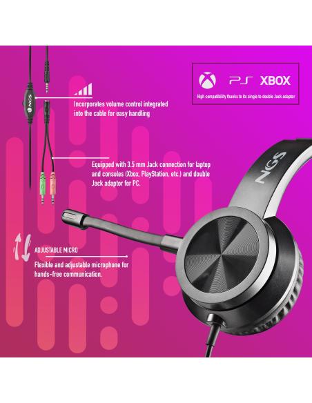 AURICULAR NGS CON MICROFONO MSX11PRO NEGRO CVOLUMEN