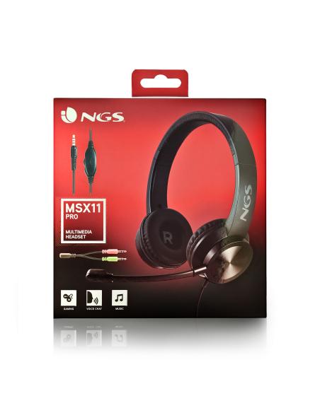 AURICULAR NGS CON MICROFONO MSX11PRO NEGRO CVOLUMEN