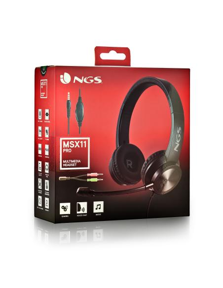 AURICULAR NGS CON MICROFONO MSX11PRO NEGRO CVOLUMEN