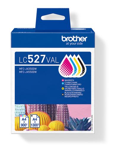 PACK TINTA BROTHER 4 COLORES / MFC-J4350DW / MFC-J4550DW (LC527VAL)