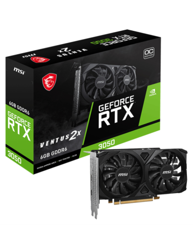 TARJETA GRAFICA MSI RTX 3050 VENTUS 2X E 6GB OC