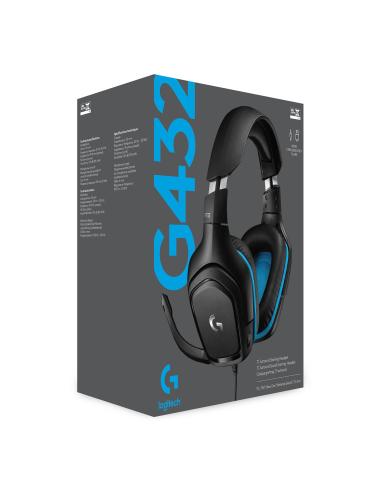 AURICULAR LOGITECH G432 GAMING CON MICROFONO USB2.0 NEGRO 981-000770