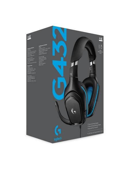 AURICULAR LOGITECH G432 GAMING CON MICROFONO USB2.0 NEGRO 981-000770