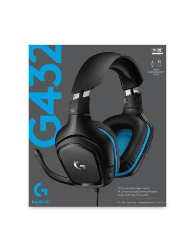 AURICULAR LOGITECH G432 GAMING CON MICROFONO USB2.0 NEGRO 981-000770