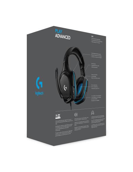AURICULAR LOGITECH G432 GAMING CON MICROFONO USB2.0 NEGRO 981-000770