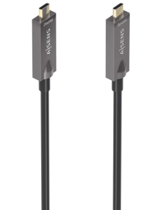 CABLE USB3.1 AISENS GEN2 10GBPS AOC 4K 3A 60W E-MARK USB-C M/M 10M