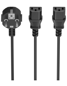 CABLE ALIMENTACION CPU AISENS CEE7/M-2XC13/H NEGRO 3mts