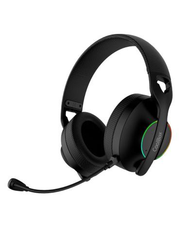 AURICULAR COOLBOX INALAMBRICOS GAMING MULTIDISPOSITIVO MICRO WB01 RGB NEGRO
