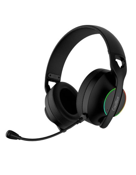 AURICULAR COOLBOX INALAMBRICOS GAMING MULTIDISPOSITIVO MICRO WB01 RGB NEGRO
