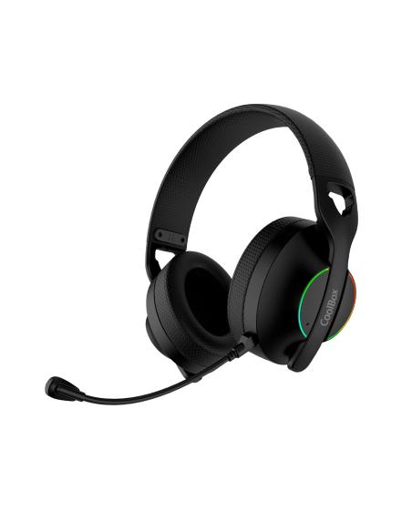 AURICULAR COOLBOX INALAMBRICOS GAMING MULTIDISPOSITIVO MICRO WB01 RGB NEGRO