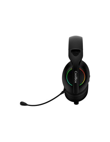 AURICULAR COOLBOX INALAMBRICOS GAMING MULTIDISPOSITIVO MICRO WB01 RGB NEGRO